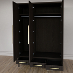 Большой Шкаф Primo Темный орех с 3 дверьми и 3 выдвижными ящиками варинант исполнения - 9 | Loft Concept в Челябинске