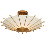 Потолочный светильник в форме конуса с каркасом золотого цвета и тканевым абажуром Inspiration in Light варинант исполнения - 2 | Loft Concept в Челябинске