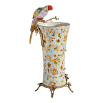 Ваза фарфоровая с птицей на бронзовой ветке Garden of Eden варинант исполнения - 2 | Loft Concept в Челябинске