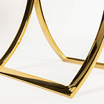 Кофейный столик на подстолье золотого цвета Noelle варинант исполнения - 5 | Loft Concept в Челябинске