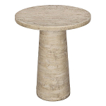 Столик приставной с круглой столешницей Textured Cream Table варинант исполнения - 1 | Loft Concept в Челябинске
