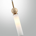 Подвесной светильник с цилиндрическим матовым плафоном и декоративным шаром из камня Orb Essence варинант исполнения - 13 | Loft Concept в Челябинске