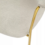 Стул Singer Chair с подлокотниками серый на золотистых ножках варинант исполнения - 7 | Loft Concept в Челябинске