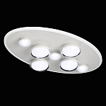 Потолочный светильник овальной формы белого цвета с 7-ю лампами Lunar Pebbles варинант исполнения - 4 | Loft Concept в Челябинске