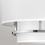 Потолочный светильник с двухслойным белым текстильным абажуром Hinkley варинант исполнения - 23 | Loft Concept в Челябинске