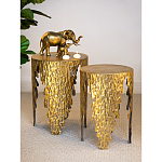 Столик дизайнерский Copper streaks варинант исполнения - 8 | Loft Concept в Челябинске