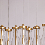 Люстра с 9-ю прозрачными стеклянными плафонами в форме капли Lucid Rain  варинант исполнения - 6 | Loft Concept в Челябинске