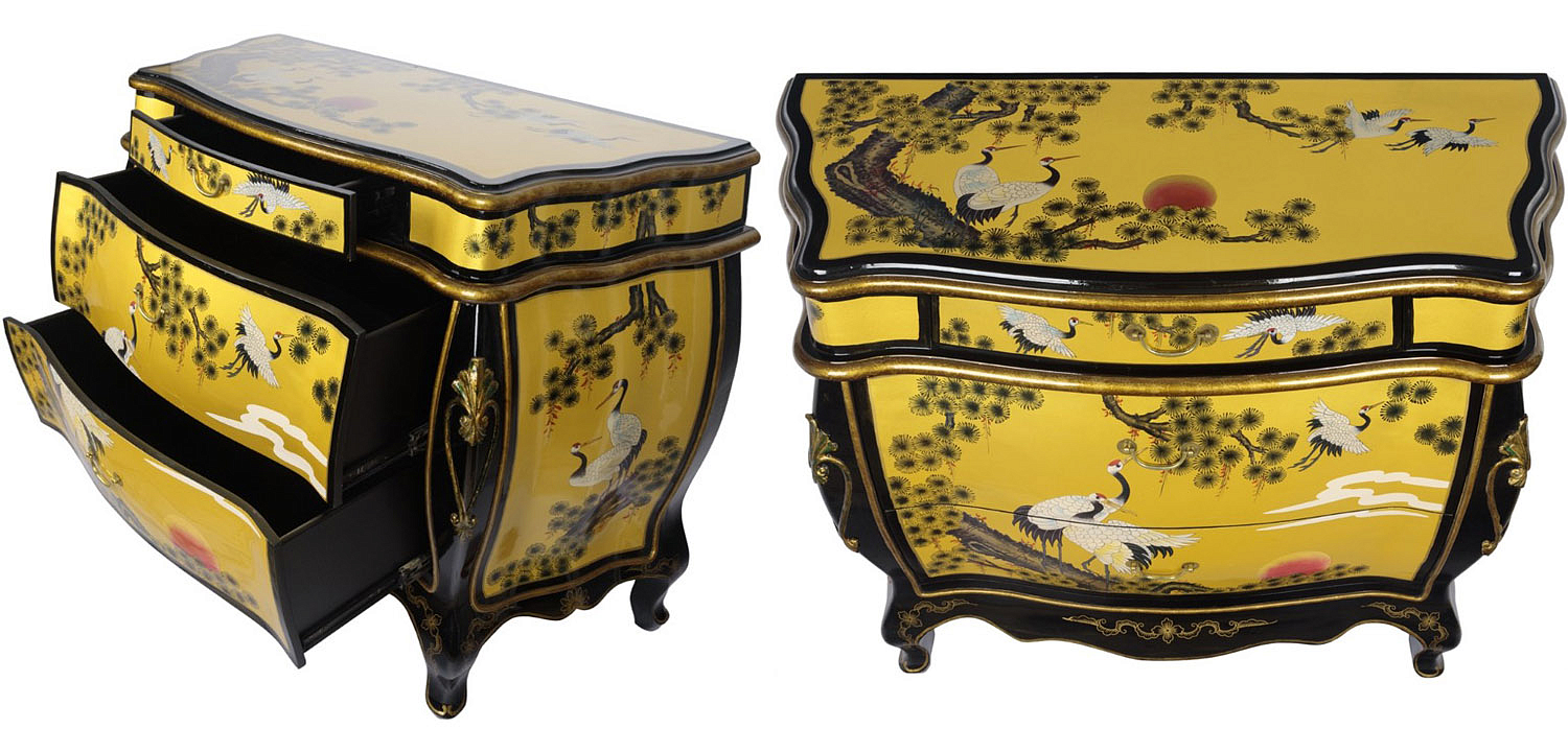 Китайский комод с журавлями Grus chest of drawers Китайский комод с журавлями Grus chest of drawers - Loft-Concept в Челябинске