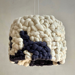 Светильник вязаный из шерсти Черно-белый варинант исполнения - 1 | Loft Concept в Челябинске