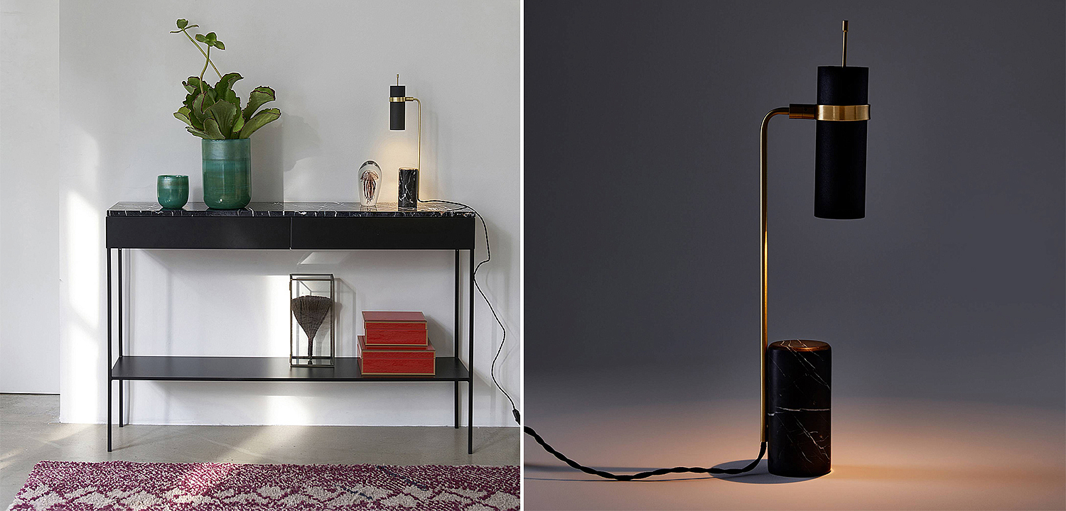 Настольная лампа Detlef Table lamp black marble Настольная лампа Detlef Table lamp black marble - Loft-Concept в Челябинске