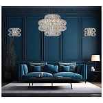 Люстра круглая с россыпью хрусталя Perfection of Diamonds варинант исполнения - 3 | Loft Concept в Челябинске