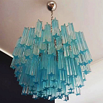 Дизайнерская люстра Blue Lagoon glass бирюзовое стекло  варинант исполнения - 3 | Loft Concept в Челябинске