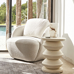 Полукруглое кресло из обивки меланж Halle Melange Armchair варинант исполнения - 6 | Loft Concept в Челябинске