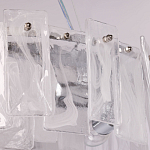 Люстра круглая с подвесными прямоугольными пластинами из стекла Glacier Panels варинант исполнения - 4 | Loft Concept в Челябинске