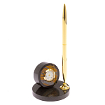 Часы настольные с ручкой из натурального камня Stone Clock варинант исполнения - 11 | Loft Concept в Челябинске