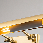 Светильник для картин цвета состаренная латунь с широким плафоном на прямоугольном основании Elstead Lighting варинант исполнения - 2 | Loft Concept в Челябинске