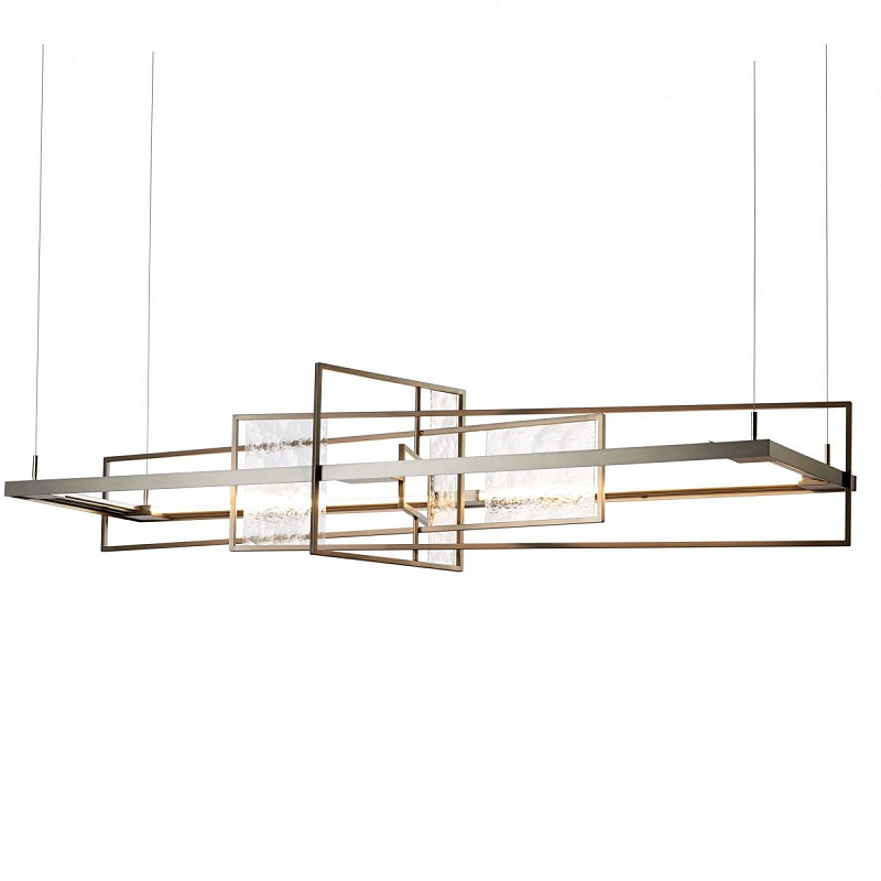 Люстра Summer LED Linear Suspension Light Латунь Прозрачный Люстра Summer LED Linear Suspension Light Латунь Прозрачный в Челябинске | Loft Concept