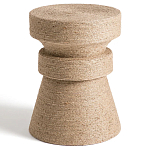 Приставной стол с отделкой из джута Juti D35 см варинант исполнения - 1 | Loft Concept в Челябинске