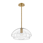 Подвесной светильник с прозрачным двойным стеклянным плафоном в форме купола и внутренней сферой Hinkley варинант исполнения - 10 | Loft Concept в Челябинске