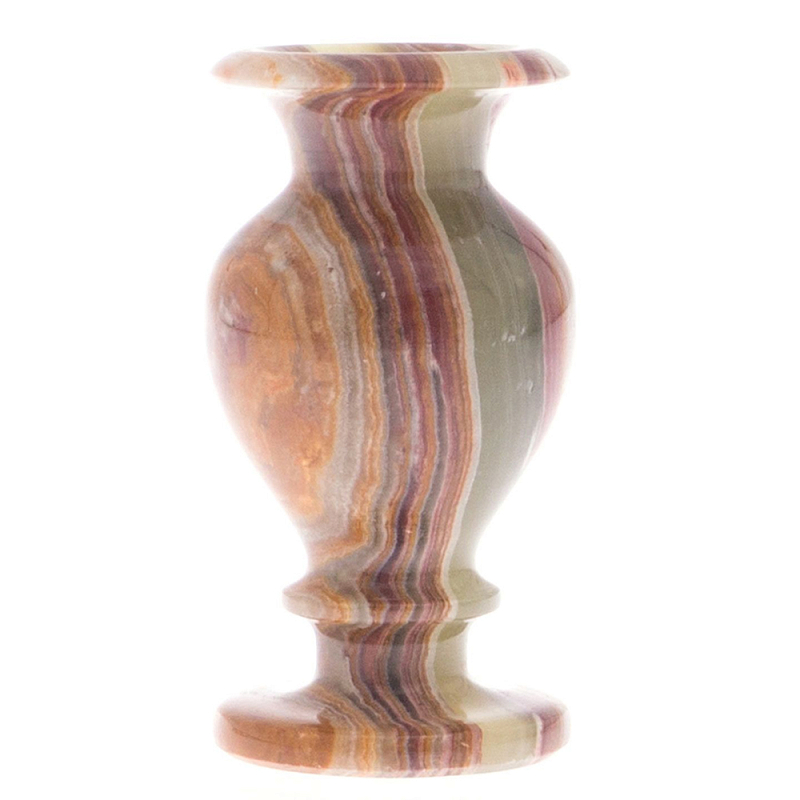 Ваза настольная для цветов из натурального оникса Onyx Vase Мульти Ваза настольная для цветов из натурального оникса Onyx Vase Мульти в Челябинске | Loft Concept