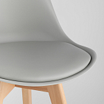 Стул с основой из пластика и мягким сиденьем Arvika Grey варинант исполнения - 7 | Loft Concept в Челябинске