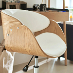 Вращающееся офисное кресло на колёсах Delwyn Chair White варинант исполнения - 6 | Loft Concept в Челябинске