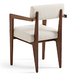 Кресло обеденное Alcove White Boucle из массива ореха варинант исполнения - 4 | Loft Concept в Челябинске