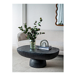 Столик кофейный черного цвета с овальной столешницей и круглым основанием Black Dalmen Table варинант исполнения - 8 | Loft Concept в Челябинске