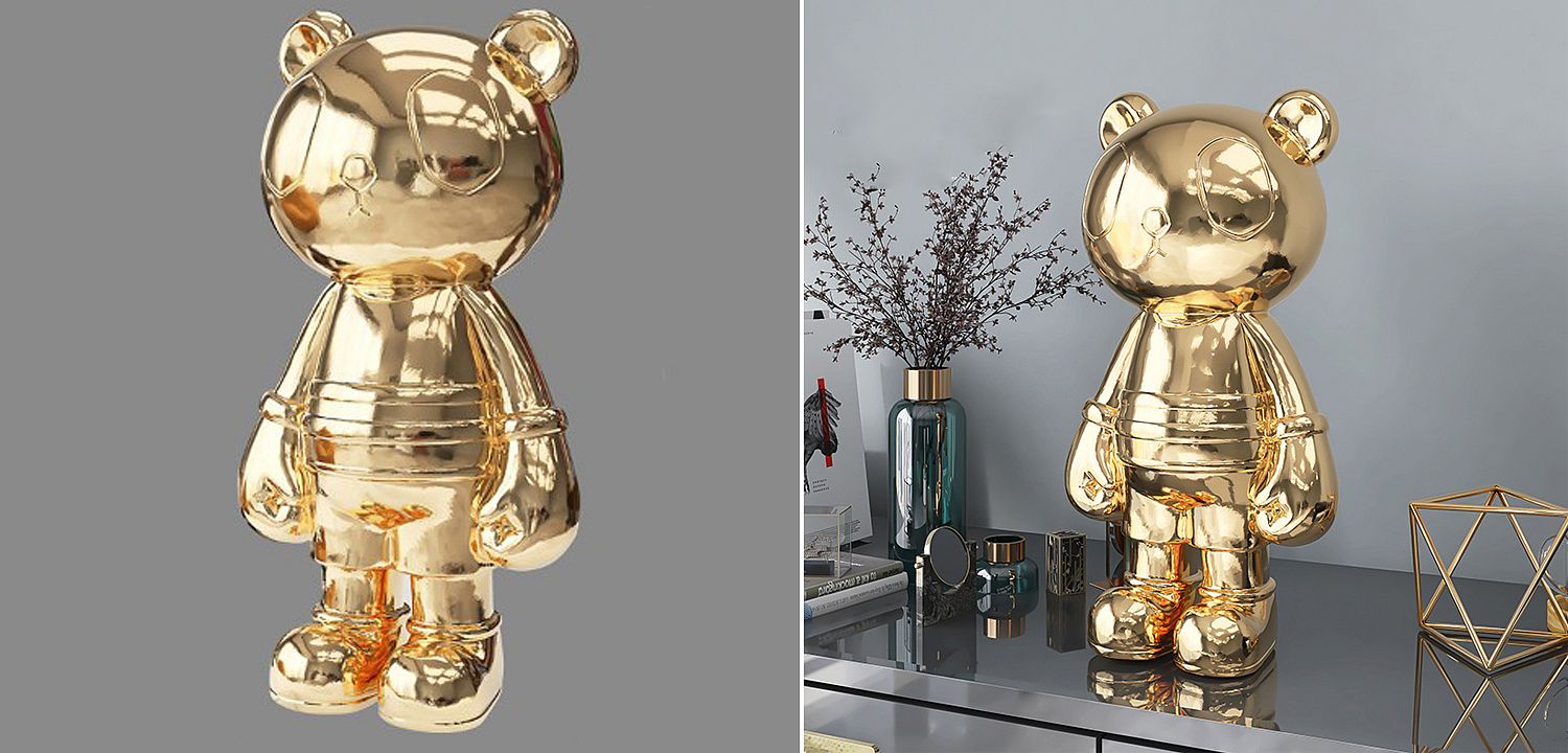 Аксессуар для интерьера Золотая Панда Kanye Bear Takashi Murakami Аксессуар для интерьера Золотая Панда Kanye Bear Takashi Murakami - Loft-Concept в Челябинске