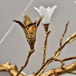 Люстра в виде золотой ветки с цветами Glass Flower Pendant Light варинант исполнения - 1 | Loft Concept в Челябинске