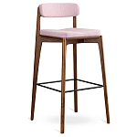 Барный стул из массива ясеня с обивкой из рогожки Elegant Ash варинант исполнения - 2 | Loft Concept в Челябинске