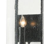 Бра с плафоном из прозрачного стекла на черном каркасе Glass Ball with Seeds варинант исполнения - 1 | Loft Concept в Челябинске