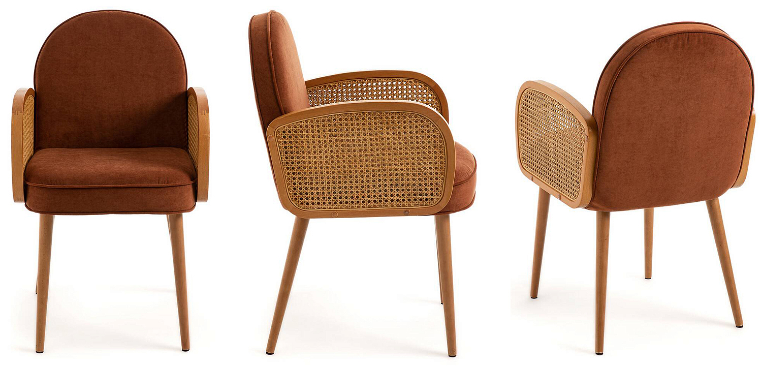 Стул Morten Wicker Terracotta Chair Стул Morten Wicker Terracotta Chair - Loft-Concept в Челябинске