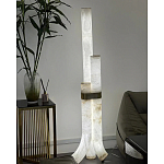 Торшер геометрический с тремя мраморными плафонами Marble Tripod варинант исполнения - 7 | Loft Concept в Челябинске