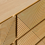 Комод с геометрическим рисунком на ящиках Anders Light Wood варинант исполнения - 5 | Loft Concept в Челябинске