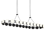 Люстра овальная с круглыми светодиодными источниками света Maxine Light варинант исполнения - 8 | Loft Concept в Челябинске