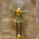 Бра с круглым рифленым плафоном янтарного цвета Savio Glass Disc Light варинант исполнения - 2 | Loft Concept в Челябинске