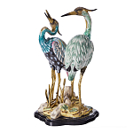 Статуэтка в виде двух птиц из фарфора с бронзовыми элементами Bird of the Garden of Eden варинант исполнения - 3 | Loft Concept в Челябинске