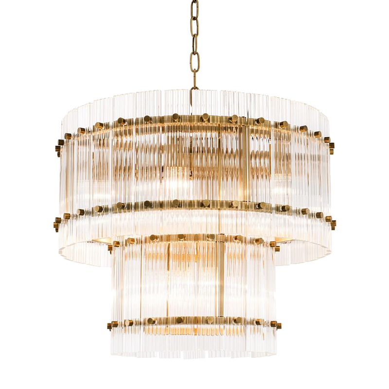 Люстра Chandelier Ruby S Латунь Античная полированная Прозрачный Люстра Chandelier Ruby S Латунь Античная полированная Прозрачный в Челябинске | Loft Concept