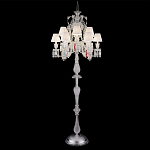 Торшер с 12-ю белыми текстильными абажурами и хрустальными подвесками Lustre Reverie варинант исполнения - 2 | Loft Concept в Челябинске