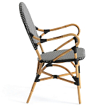 Кресло плетеное из ротанга Ronald Black White Rattan Chair варинант исполнения - 3 | Loft Concept в Челябинске
