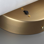 Бра с цилиндрическим плафоном из белого алебастра на круглом основании Латунь Cryptocrystalline Stone варинант исполнения - 3 | Loft Concept в Челябинске