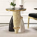 Дизайнерский журнальный стол круглый на 3-х фигурных ножках Cuzadit варинант исполнения - 2 | Loft Concept в Челябинске