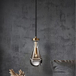 Подвесной светильник в форме капли с прозрачным стеклянным плафоном Dribble варинант исполнения - 1 | Loft Concept в Челябинске