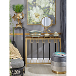 Шкатулка голубого цвета с золотым растительным узором Eden Garden варинант исполнения - 2 | Loft Concept в Челябинске