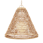 Подвесной светильник в форме колокола из деревянных бусин Wooden Beads варинант исполнения - 3 | Loft Concept в Челябинске