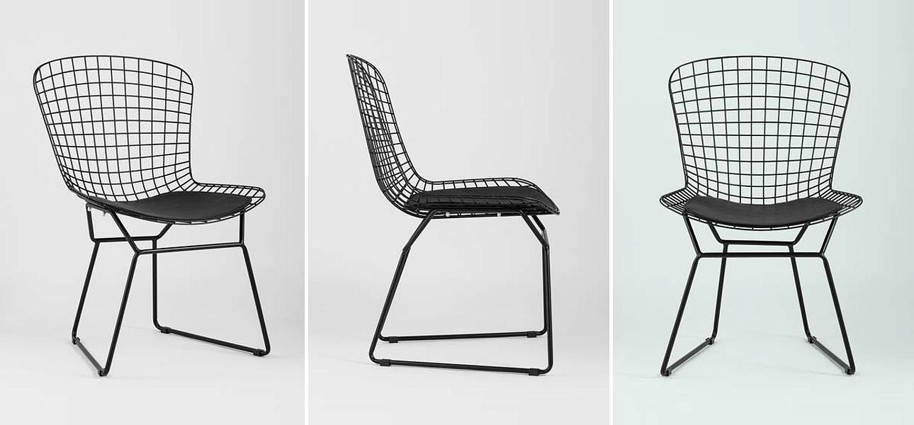 Стул Bertoia Chair Черный Матовый Металл Стул Bertoia Chair Черный Матовый Металл - Loft-Concept в Челябинске