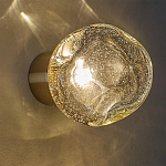 Бра с круглым плафоном из прозрачного стекла с пузырьками воздуха Effervia  варинант исполнения - 11 | Loft Concept в Челябинске