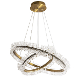 Люстра два кольца с хрустальным декором Rowan Crystal Ring Horizontal Brass Chandelier варинант исполнения - 2 | Loft Concept в Челябинске