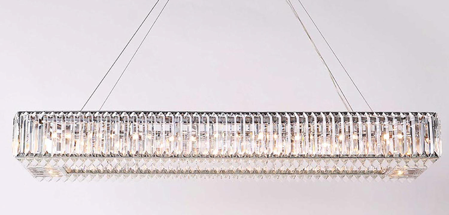 Люстра Darleen Crystal Nickel Rectangular Chandelier Люстра Darleen Crystal Nickel Rectangular Chandelier - Loft-Concept в Челябинске